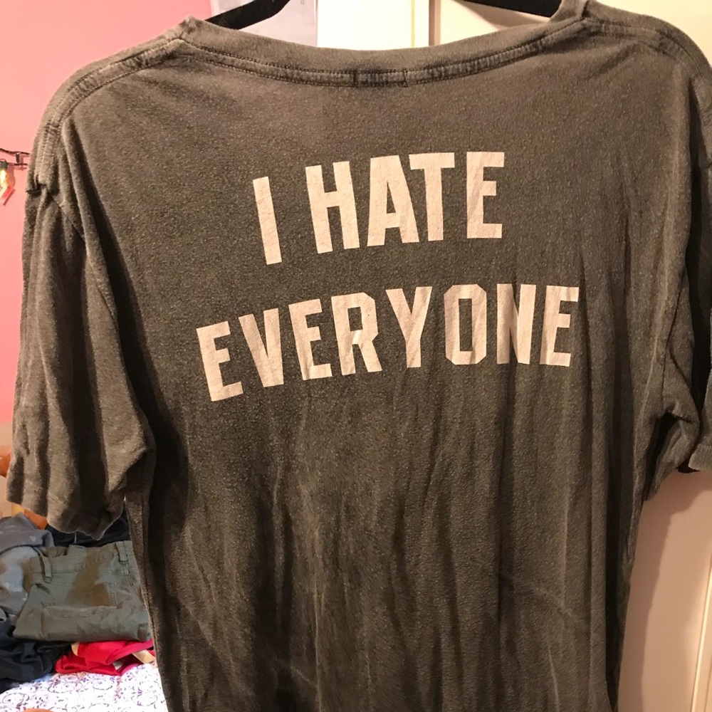Brandy Melville I hate everyone tee